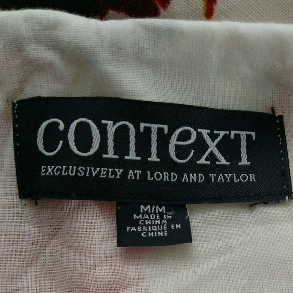 Context Abstract Floral Linen Blend Midi Dress - Picture 5 of 8